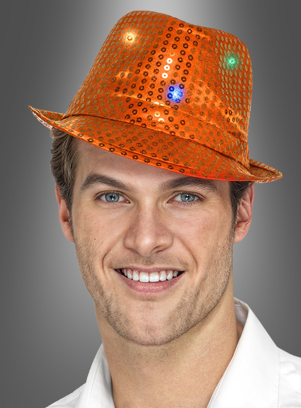 Trilby Hat with LED orange