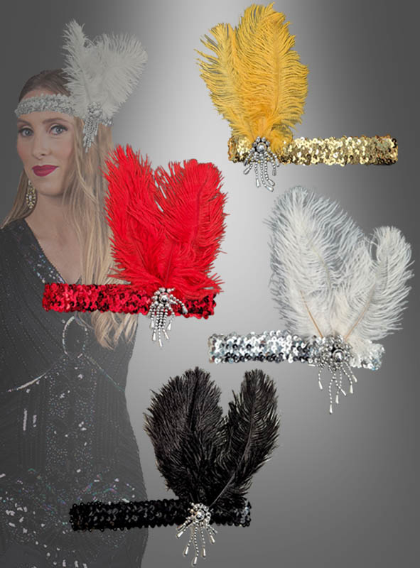 20s Sequin Headdress Headband