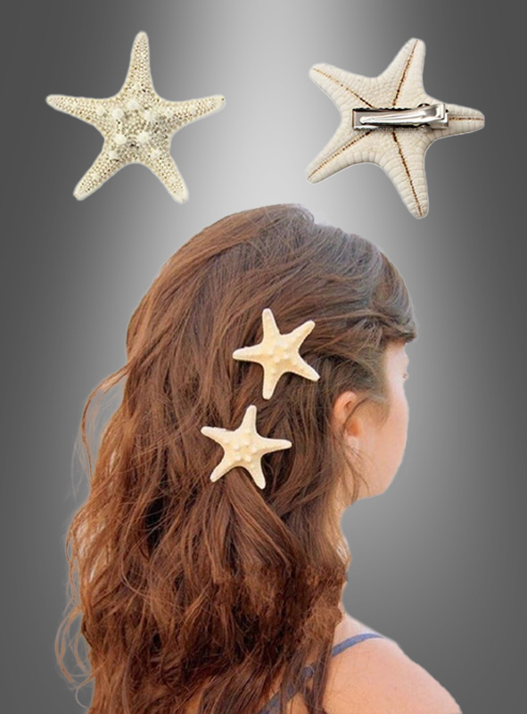 1 St. Haarspange Seestern für Nixen