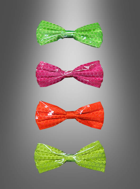 Sequin Neon Bow Tie