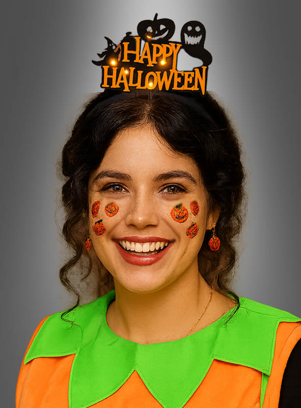 Happy Halloween Haarreif mit Licht