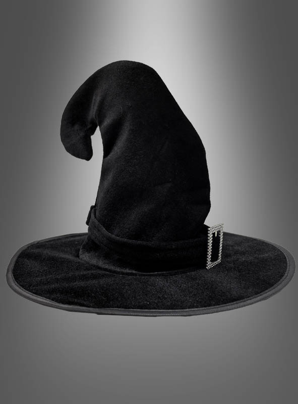 Black witch hat with silver buckle