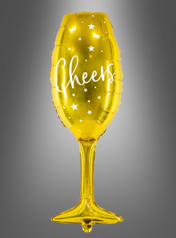 Folienballon Sektglas Champagner Partydeko