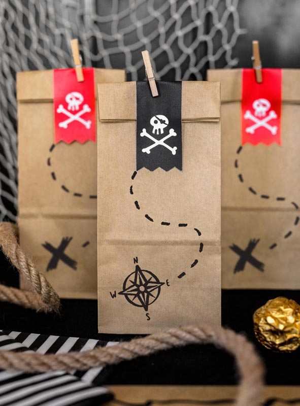 Treat Bags Pirates Party 6 pcs