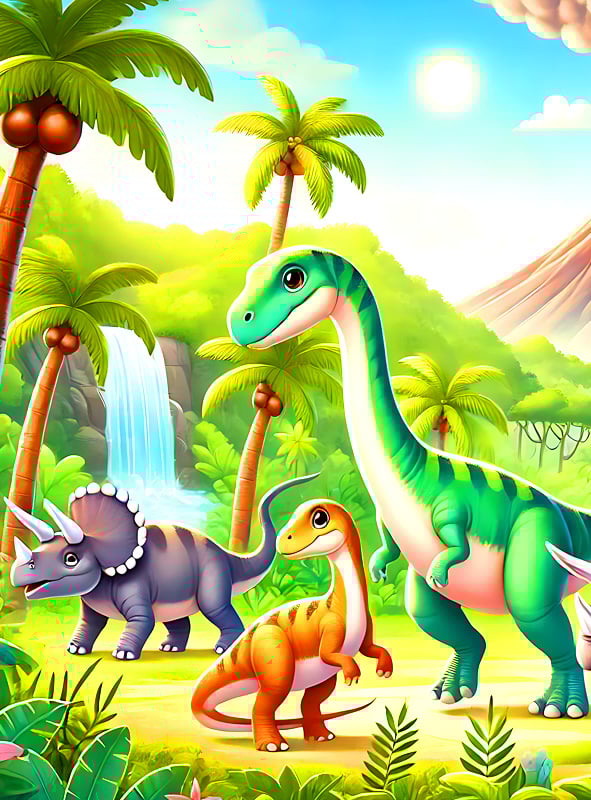 Dinosaur Wall Deco 90x150cm for little Kids
