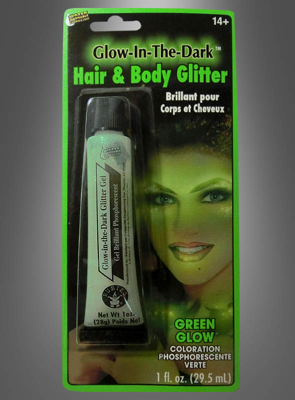 Green Glow Glitter Gel