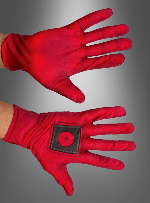 Deadpool Gloves Red Adult