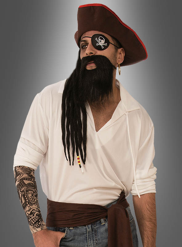 Piraten Zubehör Set mit Tattoo Ärmel