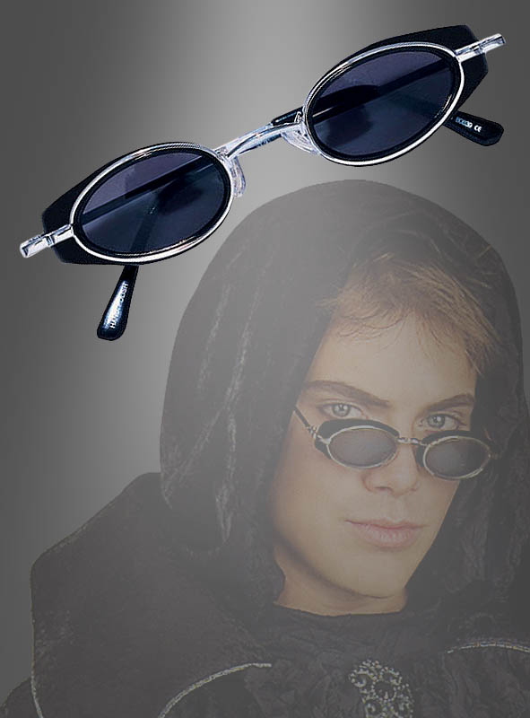 Night Party For Vampires. Cool Teenage Vampire In Elegant White Shirt And  Party Sunglasses Sings And Dances Against The Night Sky And The Full Moon.  Halloween. Stock Photo, Picture and Royalty Free