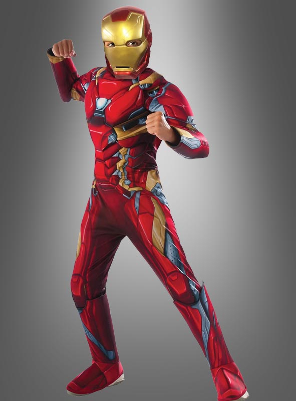 Iron Man Kinder Kostüm 110-145 cm mit Light Effekte 