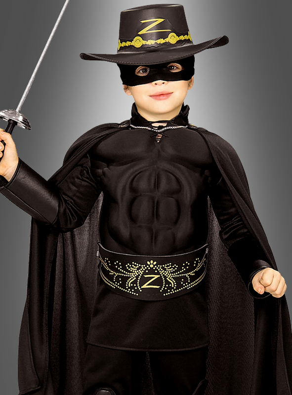 Child Muscle Chest Zorro Costume