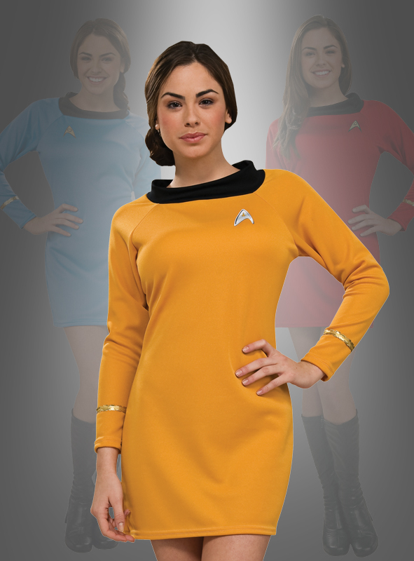 Super deluxe Baumwolle Star Trek Mini kleid Gold  60er Jahre 