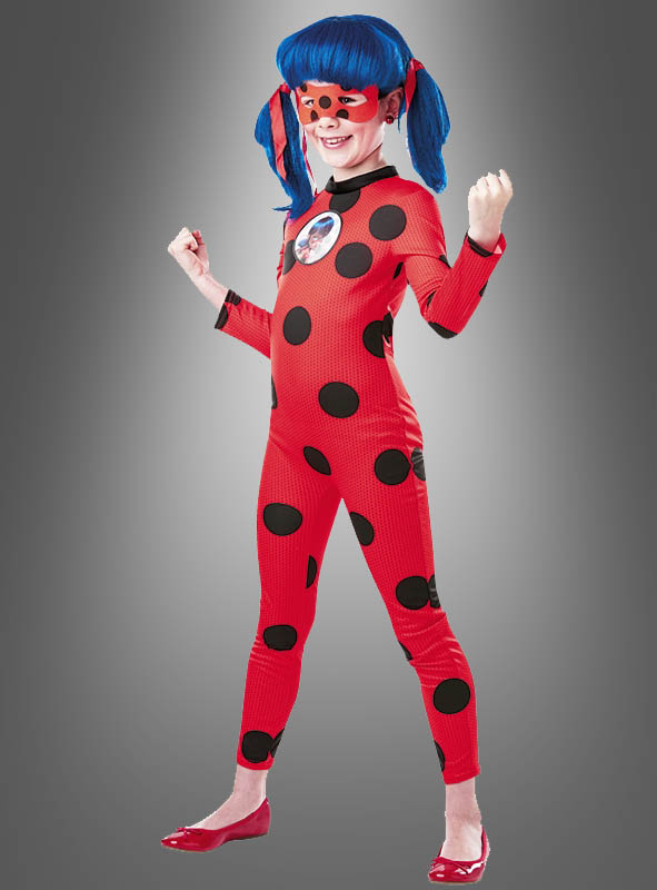 Mädchen Ladybird Kostüm Ladybug Cosplay Halloween Karneval Overall Perück Suit 