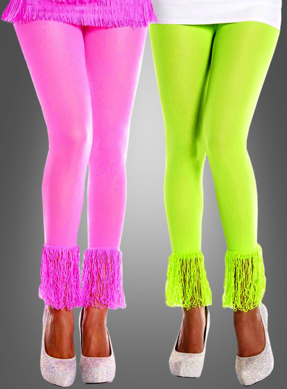 Damen Leggings Legging Leggins Legins Blickdicht Neon Farben schwarz weiß Karnev