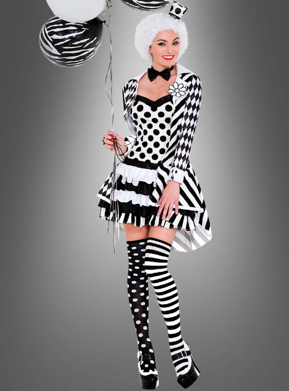 Harlekin Dame Komplettkostüm