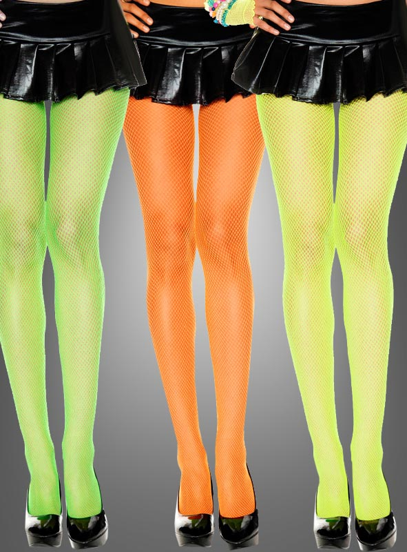 fishnet tights neon