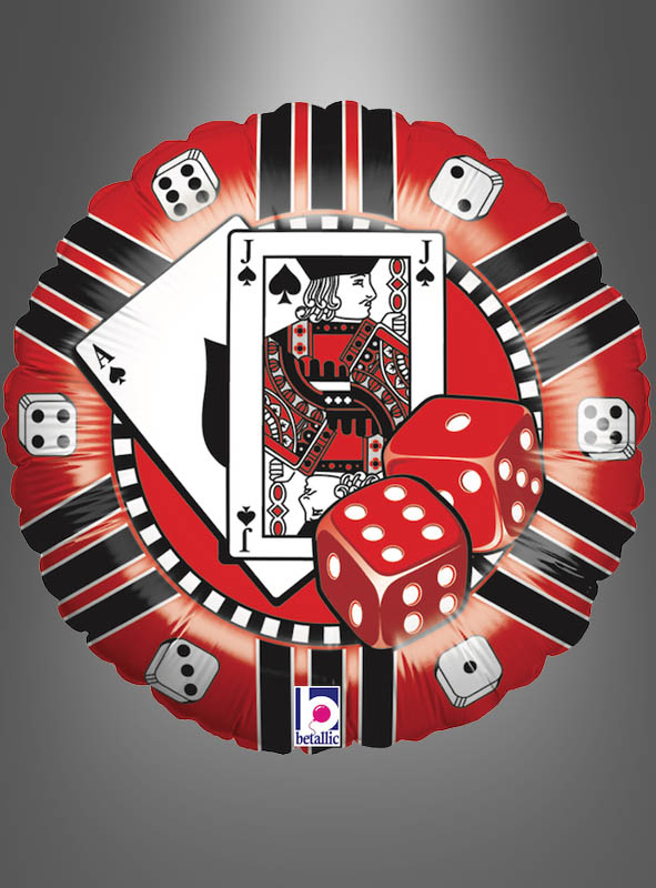 Casino foil balloon decoration for VIP and Casino partys
