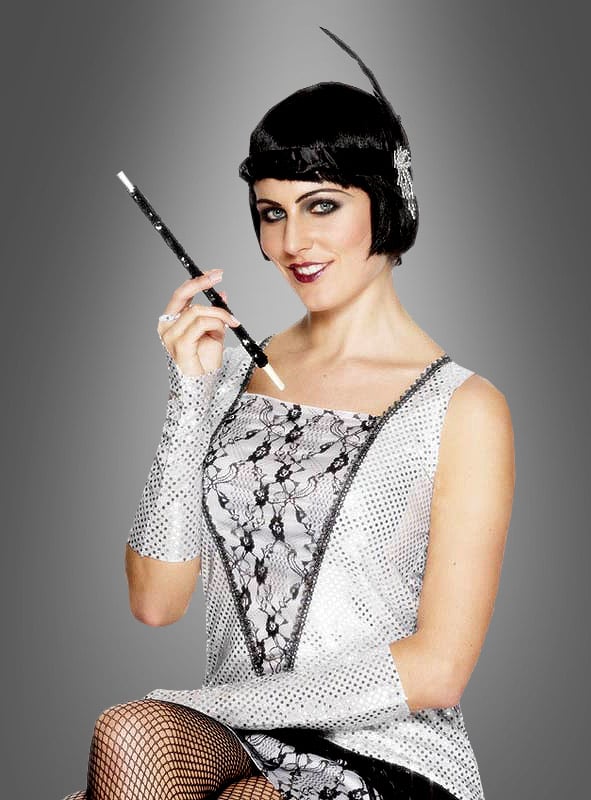 Black Cigarette Holder with Sequins