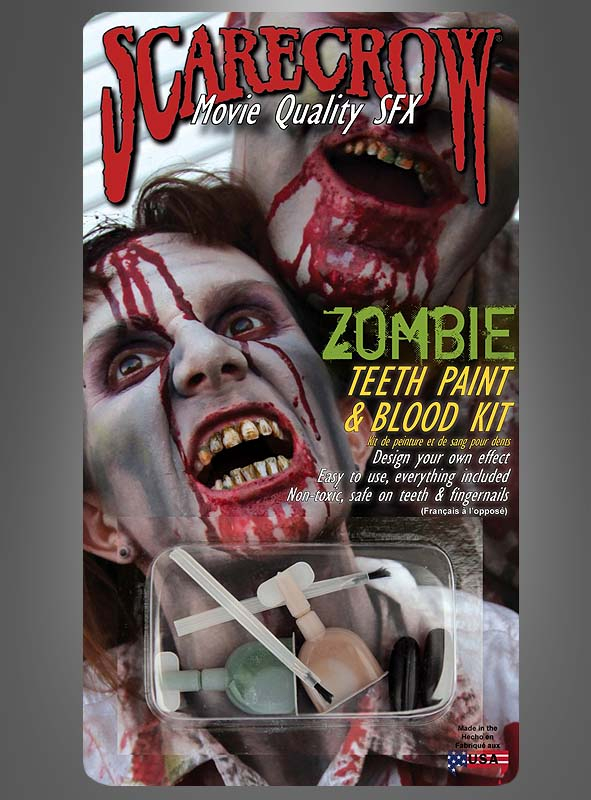 Zombie Teeth Paint and Blood
