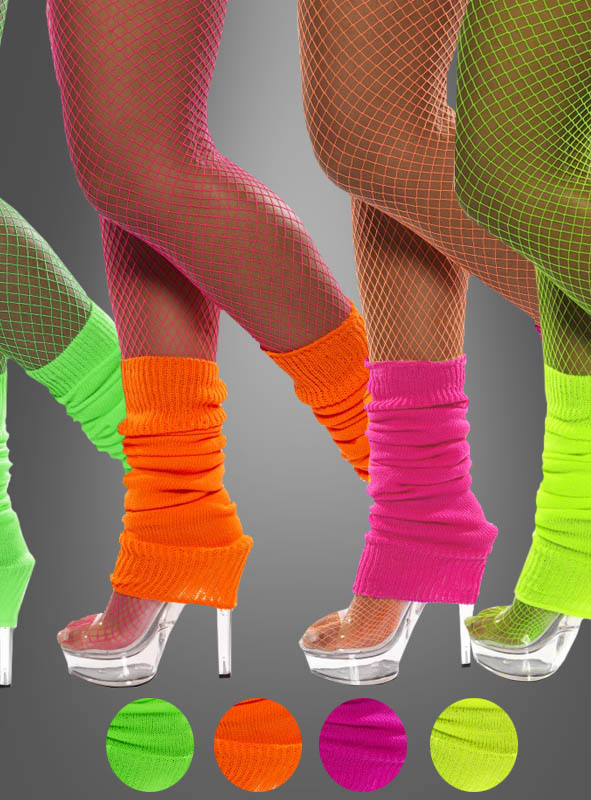 Beinstulpen Neonfarben 80er Stick