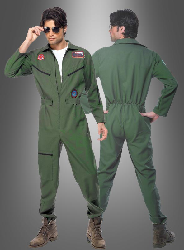 Top Gun Piloten Uniform mit Brille