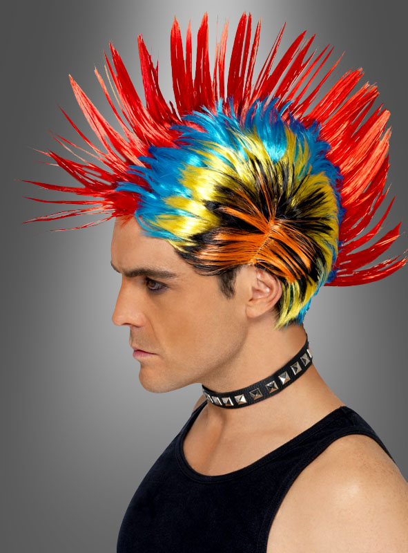 Multicolored Punk Wig Buyable At Kostumpalast De