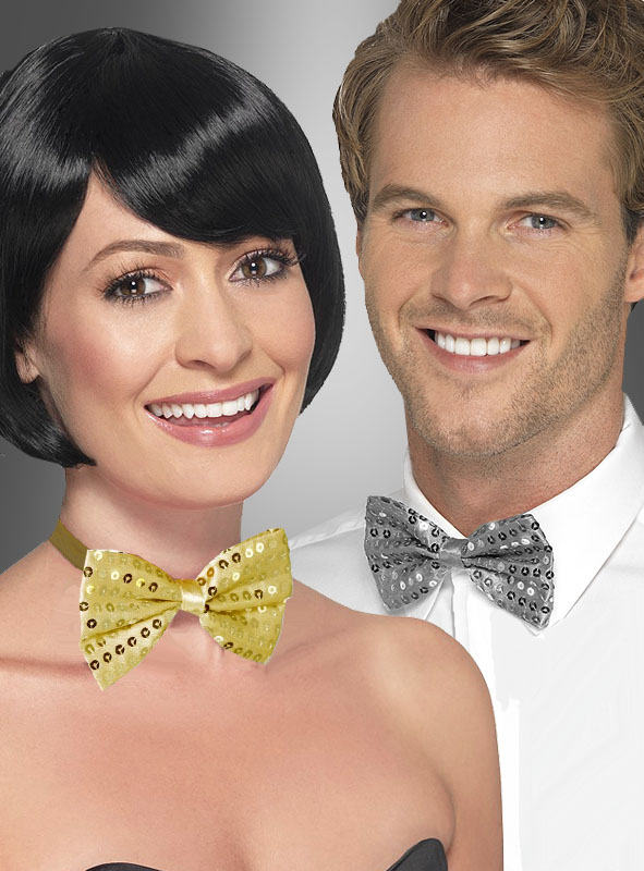Sequin Bow Tie gold or silver