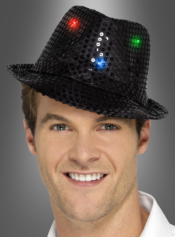 Trilby Hut mit LED schwarz