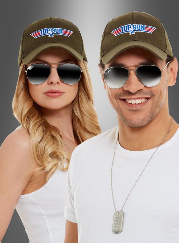 Top Gun Set mit Cap, Brille und Marke