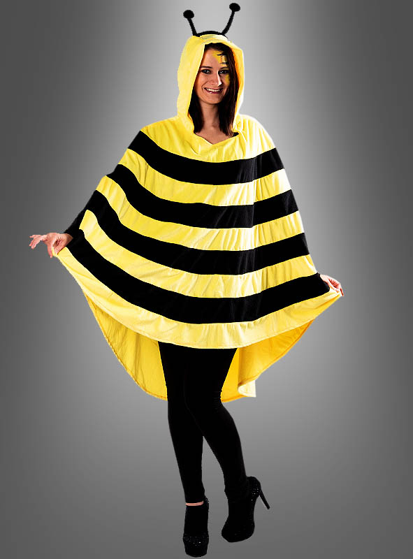 Biene Poncho aus kuschelweichem Plüsch S-XXXL