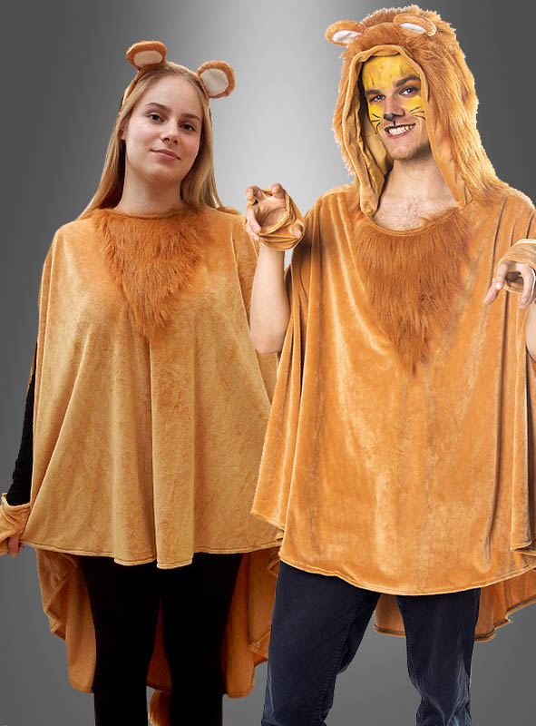Lion Poncho with Soft Plush XS-5XL