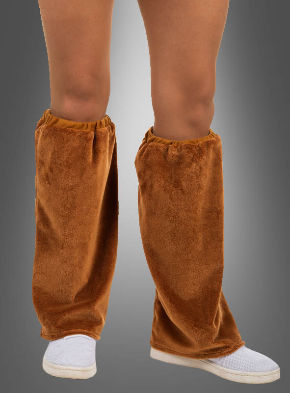 Brown Plush Leg Warmers