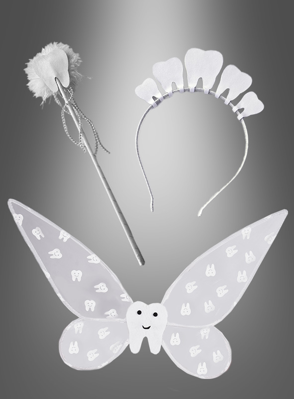 Tooth Fairy Set with Wings, Wand and Headband