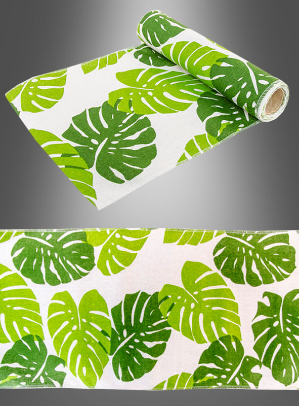 Fabric Table Runner Hawaii Leafs 3 Meters