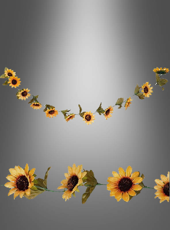 Decorative sunflower garland 220cm