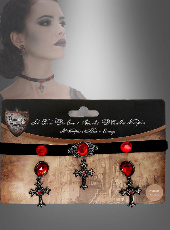 Halloween Gothic Jewellery red Gems