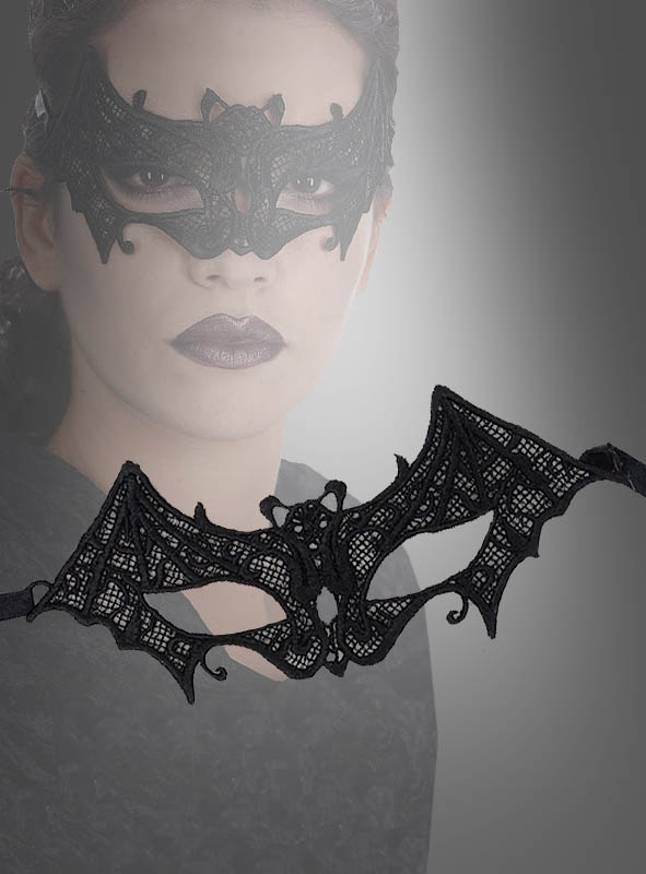 Black Bat Lace Eyemask Adult