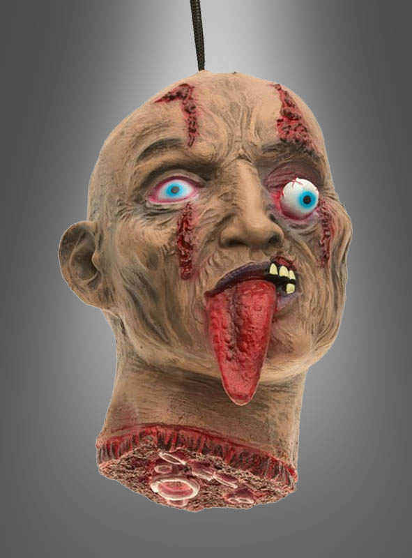 Halloween Deko Horror Kopf mit Zunge