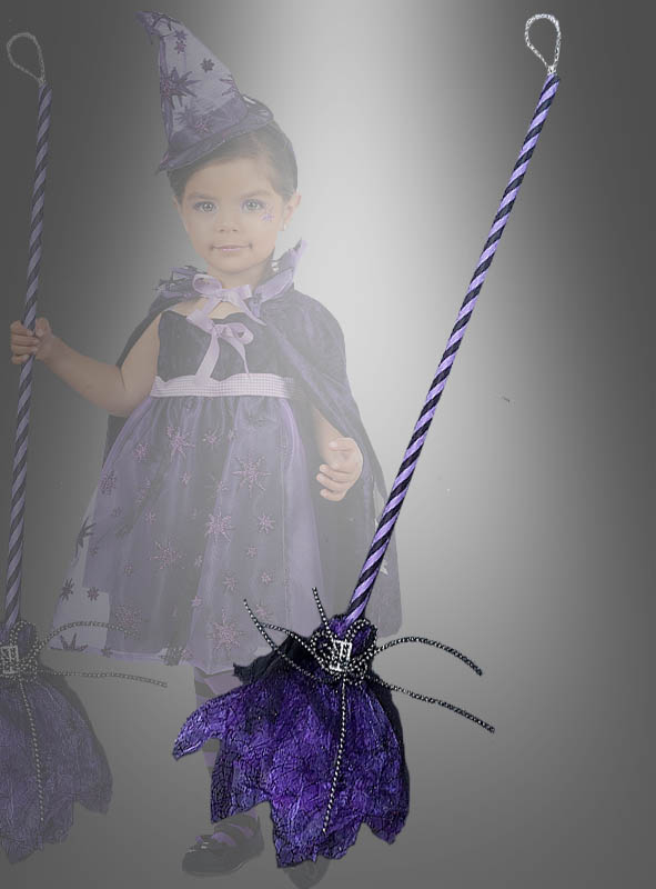 Witch Broom black purple 100cm