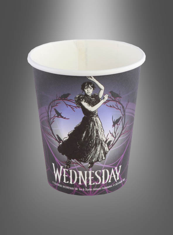 8 x Wednesday Paper Cups 250ml