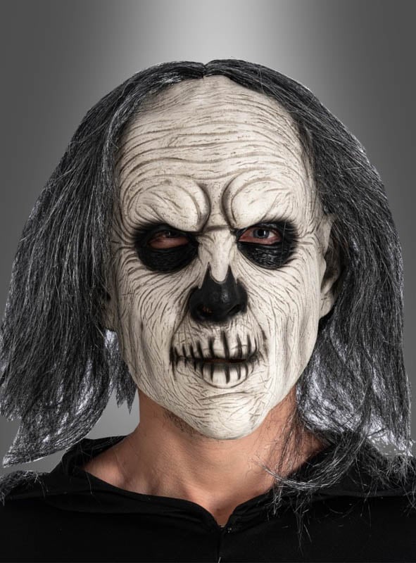 Scary man latex mask with hair