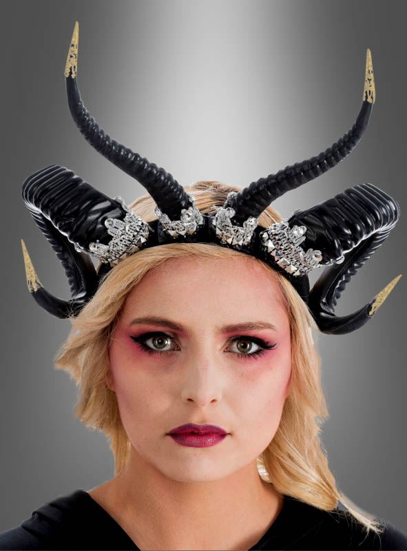 Decorated Horns black silver