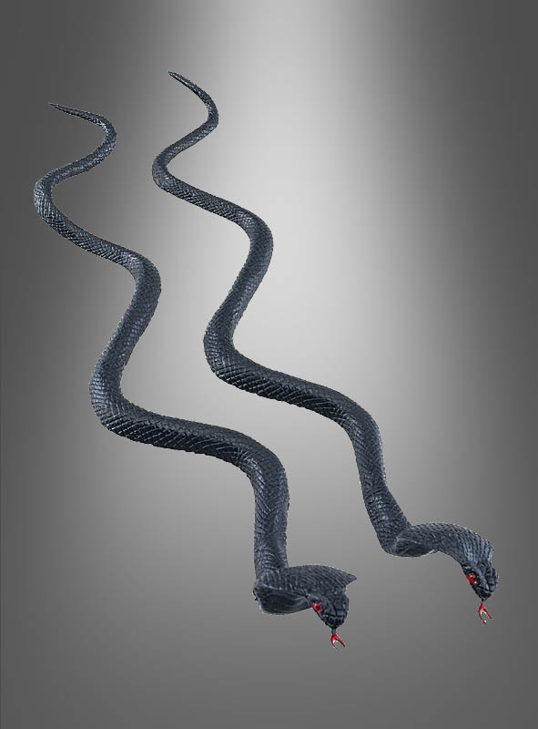 Cobra rubber snakes black set of 2