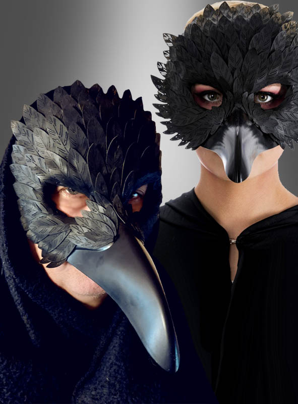 Rabe Maske Unisex schwarz