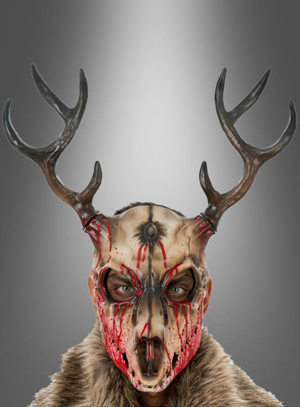 Blutiger Hirsch Skelett Maske