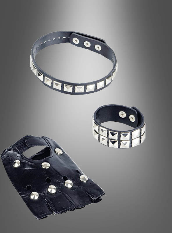 3-teiliges Rocker Set mit Nieten