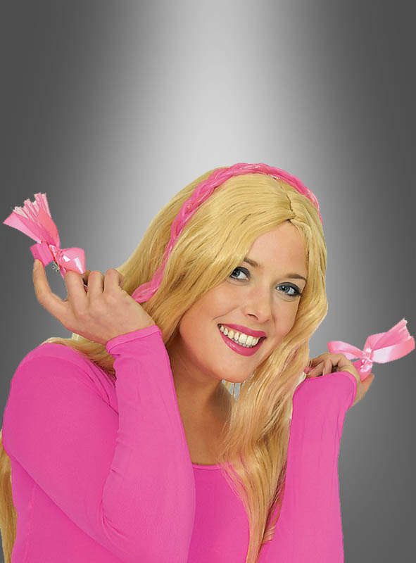 Blinkende Zöpfe pink mit LED