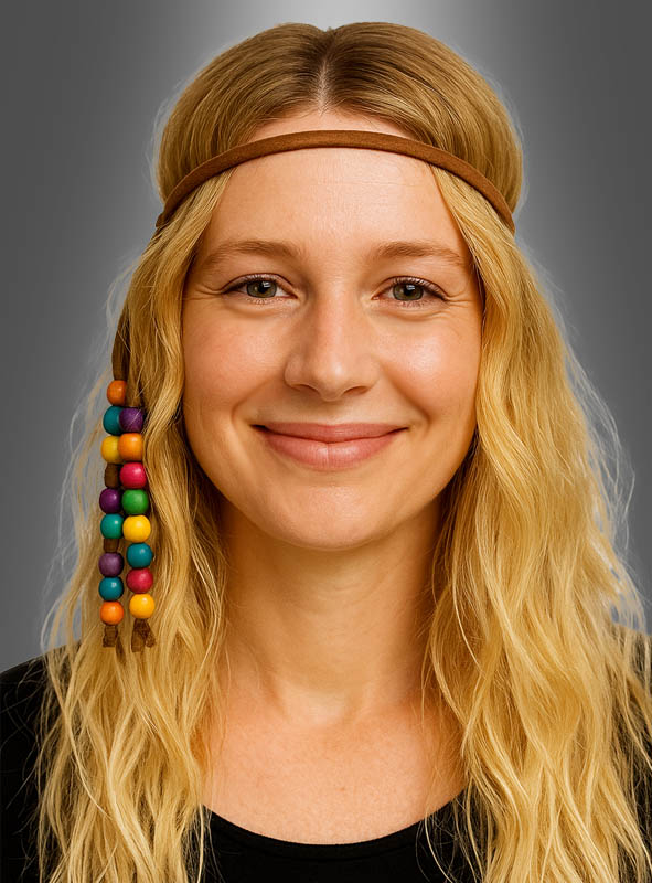 Hippie Headband with Wooden Beads