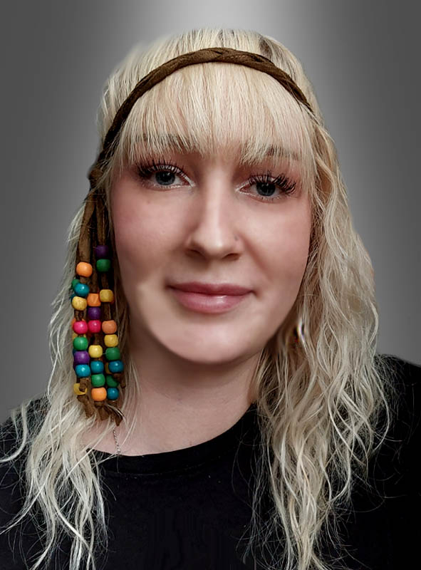Hippie Headband with wooden Beads