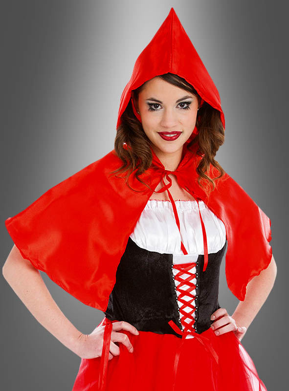 Red Shoulder Cape with Hood Little Red Riding Hood
